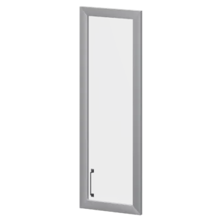 Матовое стекло в алюминиевой раме. Фурнитура в комплекте. Ручка в цвет изделия. Приоритет К-979.СР.ПР.Ф Дуб венге