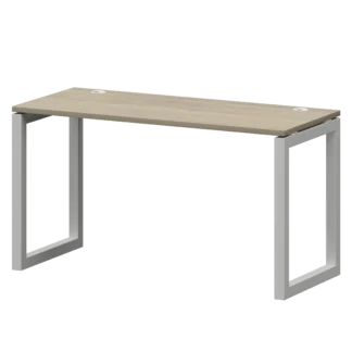 Стол 1600х600 на О+ два каналап Смарт СМС25-О-16К.60.Пр50 Кронберг/Белый