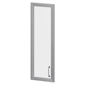 Матовое стекло в алюминиевой раме. Фурнитура в комплекте. Ручка в цвет изделия. Приоритет К-980.СР.ЛВ.Ф Кронберг