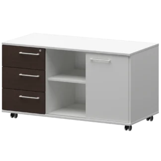 высота с учетом роликов Кортез KZT-62L Дуб венге/Белый