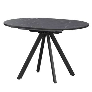 Ширина 900мм +300мм вставка Обеденные столы в пластике Байкал 900+300 (Н-3784) Даркстоун/Черный муар 956