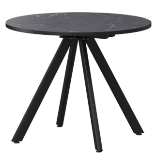 Обеденные столы в пластике Байкал 900 (Н-3820) Даркстоун/Черный муар