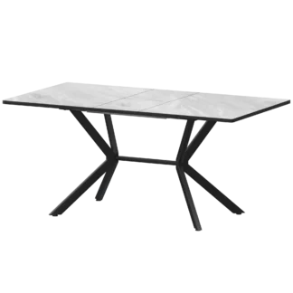 "R 20мм; Ширина 1200мм +300мм вставка" Обеденные столы в пластике Сириус 1200+300 R20 (Н-3831) Лавант/Черный муар 1268