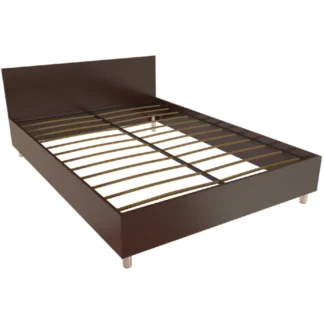 Кровать двуспальная с изголовьем, на ортопедическом основании. Респект Т-405 Дуб венге