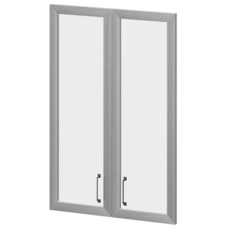 Матовое стекло в алюминиевой раме.  Фурнитура в комплекте. Ручка в цвет изделия. Приоритет К-981.СР.Ф Кронберг