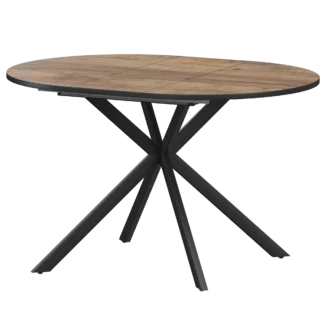 Ширина 1000мм +300мм вставка Обеденные столы в пластике Грань 2 1000+300 (Н-3783) Дуб Самдал/Черный муар 1060