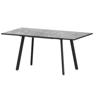 Ширина 1100мм +300мм вставка Обеденные столы в пластике Альфа 1100+300 (Н-3781) Фаерстоун/Черный муар 758