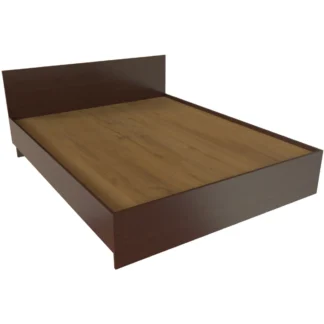 Кровать односпальная с изголовьем, c настилом из МДФ. Респект Т-411 Дуб венге