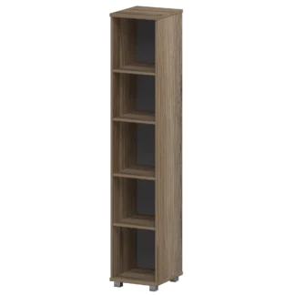 Стеллажи серии АРГЕНТУМ хорошо впишутся не только в офисный, но и домашний интерьер. Стеллаж имеет размеры 400х445х2050 мм (ШхГхВ). Стеллаж оснащен 4 полками. Топ и основание выполнены из высококачественного ЛДСП толщиной 25 мм, бока и полки имеет толщину 16 мм. Задняя стенка выполнена из ХДФ толщиной 3 мм с односторонним покрытием, цвет антрацит. Стеллаж оснащен регулируемыми по высоте опорами, что обеспечивает устойчивость на неровном полу. Аргентум НТ-540 Дуб сафари