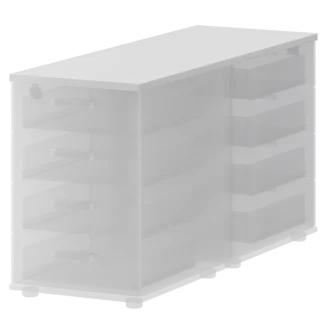 Топ единый для двух приставных тумб. 434х1236х25 Смарт СМТ-4Т25-12 Белый