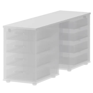 Топ единый для двух приставных тумб. 434х1496х25 Смарт СМТ-4Т25-15 Белый