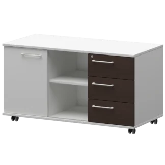 высота с учетом роликов Кортез KZT-62R Дуб венге/Белый