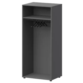 792х576х1965 корпус гардероба широкого и глЫбокого с ХДФ, 1 полка, АВС-1мм Смарт СМШ2-58-6Ш Графит