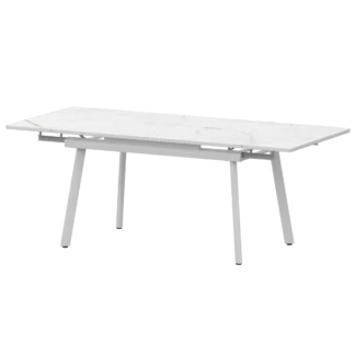 Ширина 1400мм +300+300мм (2 вставки) Обеденные столы в пластике Гранд 1400+300+300 (Н-3799) Азул/Белый муар 1462