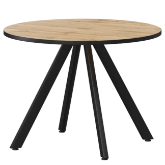 Обеденные столы в пластике Байкал 800 (Н-3819) Дуб Вотан/Черный муар