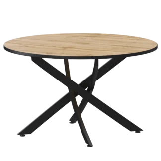 Обеденные столы в пластике Геометрия 2 1000 (Н-3782) Дуб Вотан/Черный муар