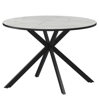 Обеденные столы в пластике Грань 2 1000 (Н-3879) Серый Каспий/Черный муар