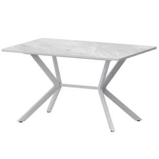 Обеденные столы в пластике Сириус 1200 R20 (Н-3825) Лавант/Белый муар