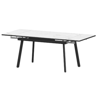 Ширина 1200мм +300+300мм (2 вставки) Обеденные столы в пластике Гранд 1200+300+300 (Н-3778) Азул/Черный муар 1262