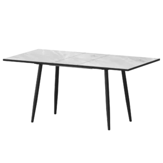 Ширина 1200мм +300мм вставка Обеденные столы в пластике Бетта 1200+300 Лавант/Черный муар 1265